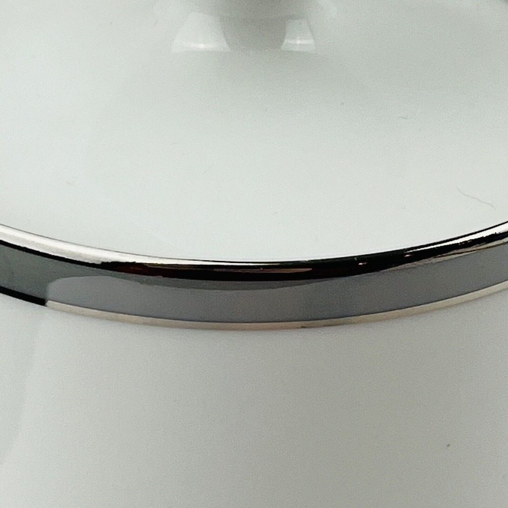 Vintage Thomas Small Coffee Pot & Lid 8" Gray Platinum Band & Trim THO194 - Picture 5 of 9